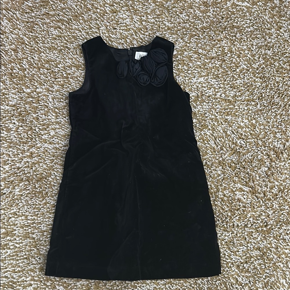 The Children's Place Black Formal Dress with Floral Accents